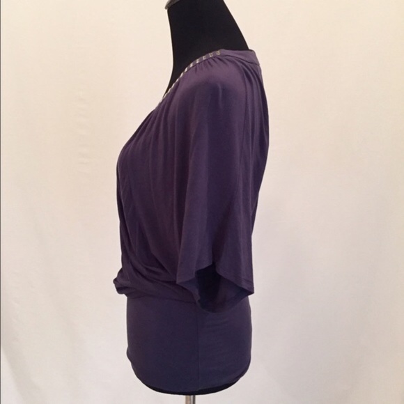 Kenar Gray Studded Batwing Tunic - Picture 3 of 4